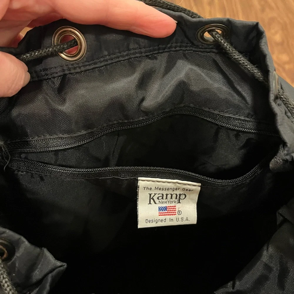 Kamp New York Black Nylon Backpack. - Picture 5 of 12
